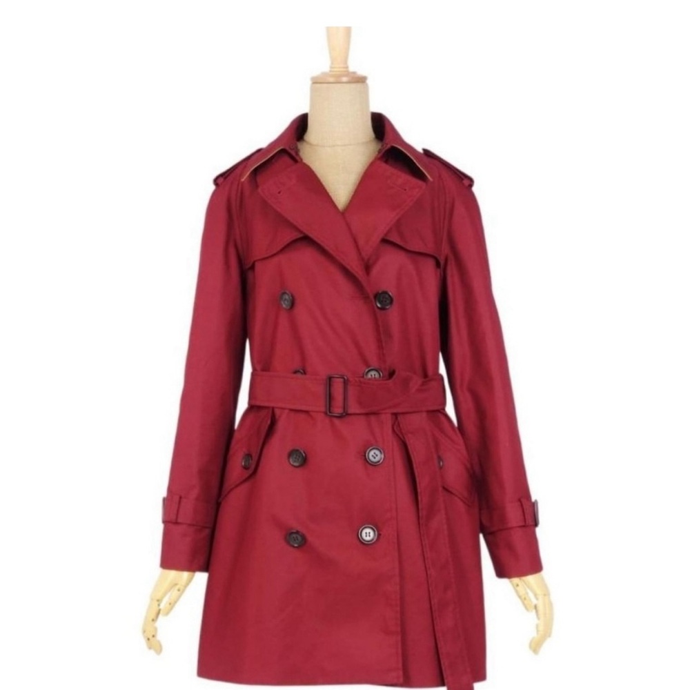 Ruby Red Coach Trenchcoat NWOT
